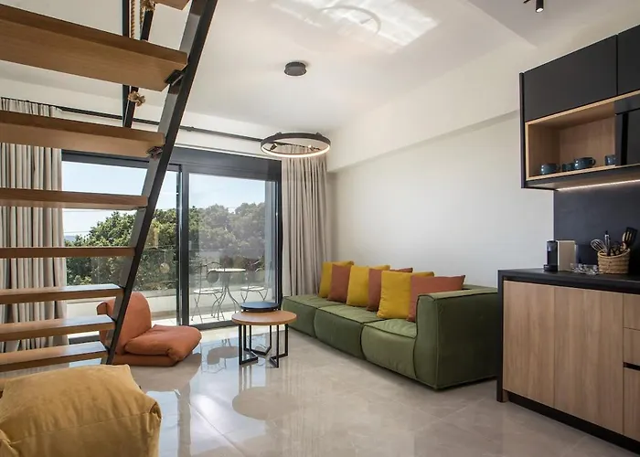 Rodos Nest With Terrace And Seaview Appartement Asgourou