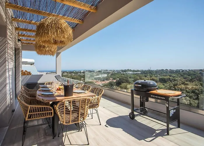 شقة Rodos Nest With Terrace And Seaview *