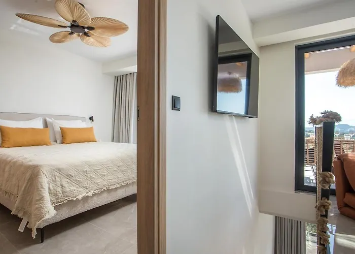 아파트 Rodos Nest With Terrace And Seaview Asgourou